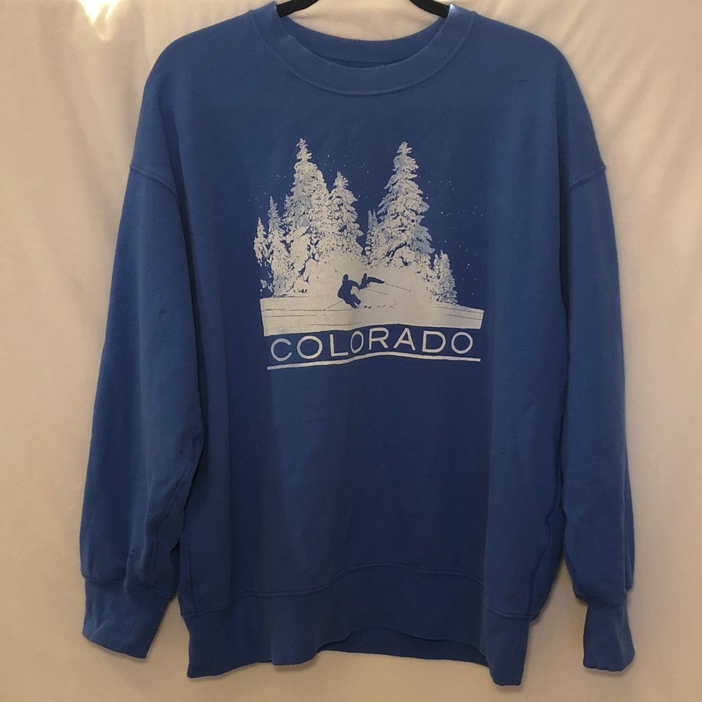 Blue Colorado Graphic Women’s Crewneck Sweatshirt
